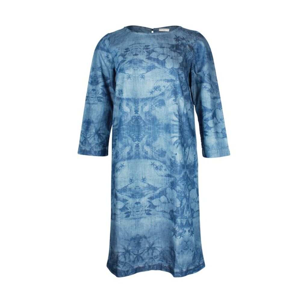 Stella McCartney Landscape Print Mini Dress in Blue Cotton